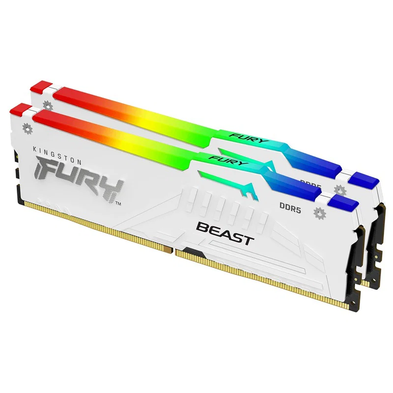 Kingston 64GB 6000MT/S DDR5 CL36 Dimm (Kit of 2) Fury Beast White RGB Expo Kingston — view 2